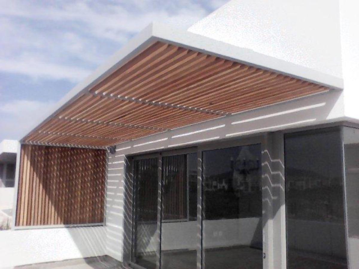 Bespoke steel and timber pergola with louvre screen — Constantia, Bishopscourt, Newlands, Cape Town