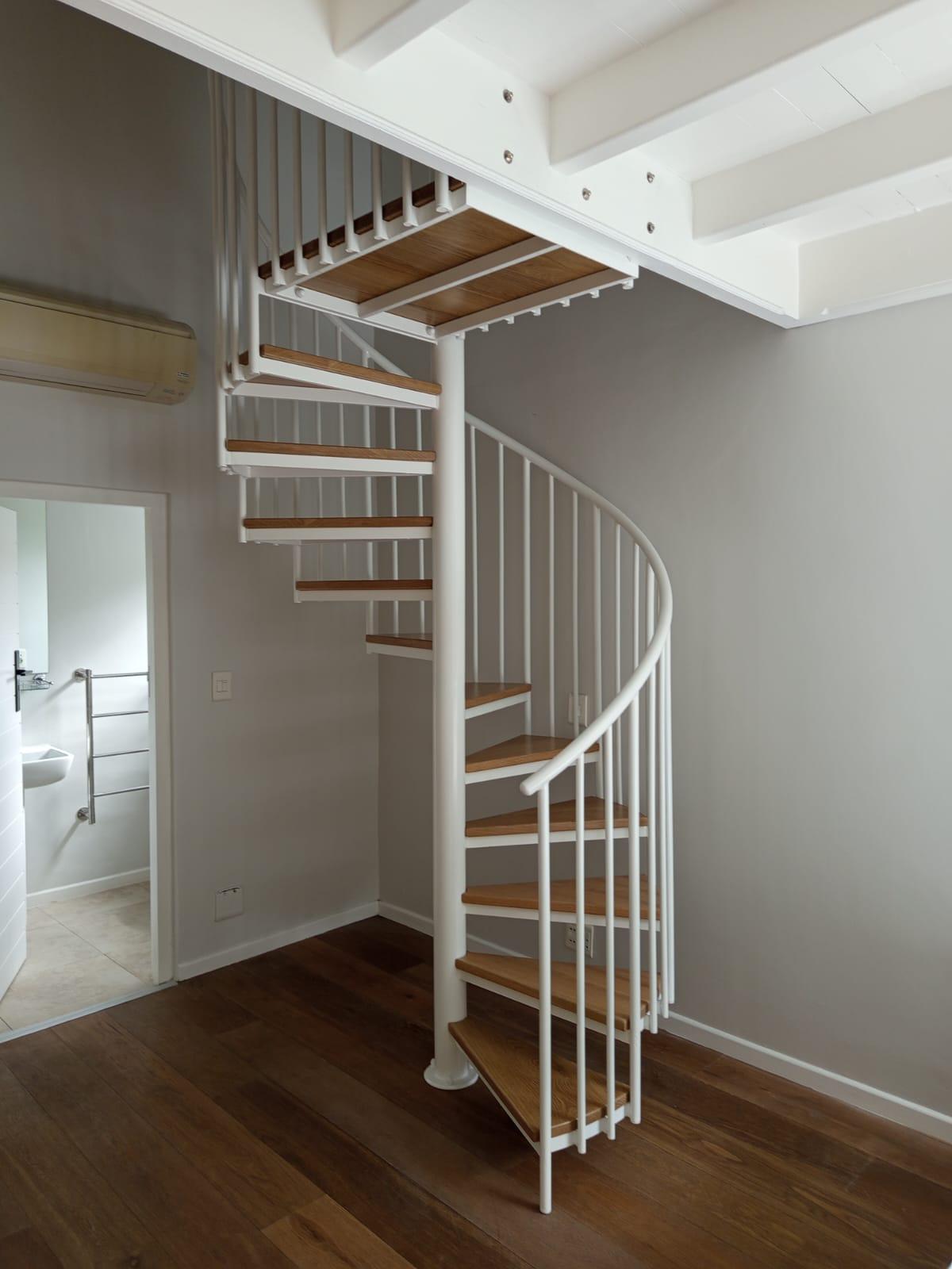 Bespoke steel floating staircase under construction, Cape Town